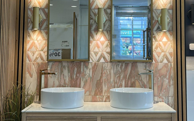 Elegant Twin Vanity Basin Unit with Modern Design