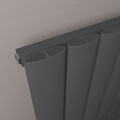 Malmesbury 1200 x 470mm Aluminium Radiator - Matt Anthracite