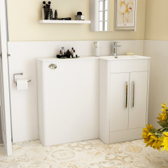 Suburb WC Unit For Right Hand Basin Double Door White