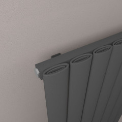 Sandhurst 600 x 1045mm Aluminium Radiator - Matt Anthracite