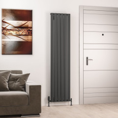 Sandhurst 1800 x 415mm Aluminium Radiator - Matt Anthracite