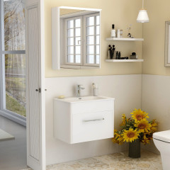 Suburb 600 Wall Mounted Single Drawer Cabinet White