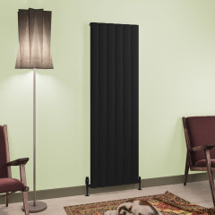 Tordino 1800 x 565mm Aluminium Radiator - Matt Black