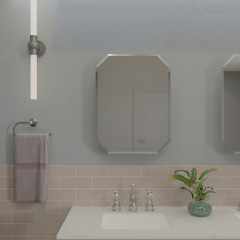 WC753005 Bevel-Edged Lozenge Cabinet