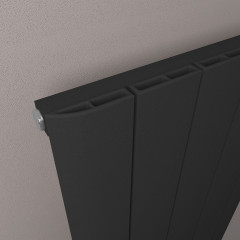 Withington 1800 x 565mm Aluminium Radiator - Matt Black