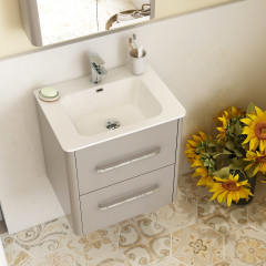 Suburb 500 Wall Hung Cabinet Matt Ash Top Down