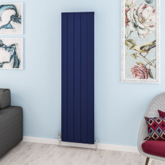 Withington 1800 x 470mm Aluminium Radiator - Matt Cobalt Blue
