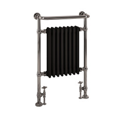 Isbourne Traditional Radiator 940 x 600mm - Chrome/Matt Black