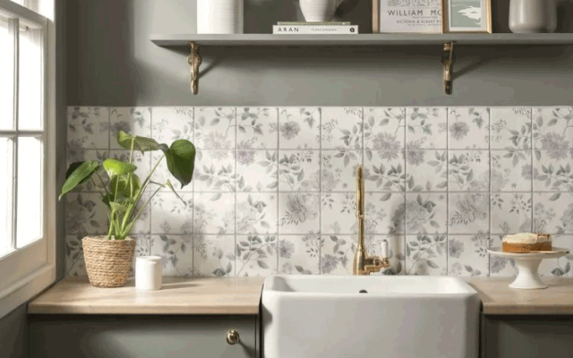 Charming Cottage Gardening Kitchen Tiles with a Touch of Elegance