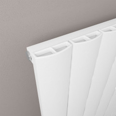 Tordino 1800 x 565mm Aluminium Radiator - Matt White