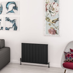 Withington 600 x 850mm Aluminium Radiator - Matt Black