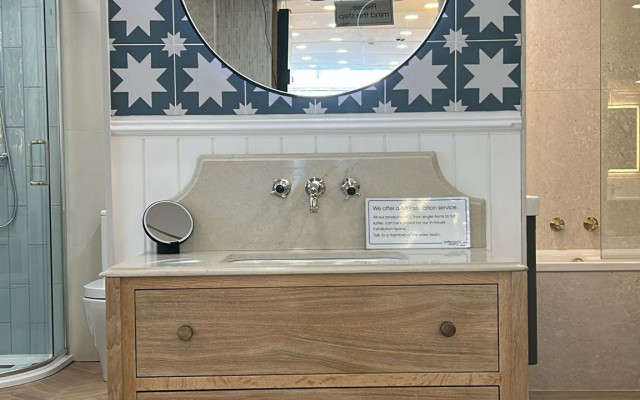 Stylish vanity unit displayed at Plumbing At Source