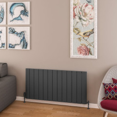 Withington 600 x 1230mm Aluminium Radiator - Matt Anthracite